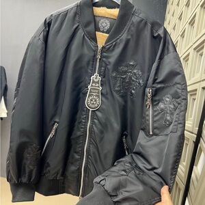 Chrome Hearts Black Jacket with Cross Design